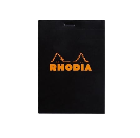 Brand - Blocnotes 8,5 x 12 cm, capsat, 80 file, N°12 Basic Black, Rhodia