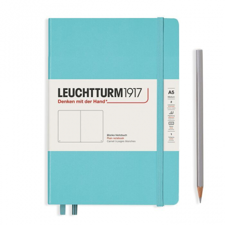Leuchtturm1917 - Caiet A5 Coperta Rigida Bleumarin Leuchtturm1917 (velin, punctat, dictando, patratele)
