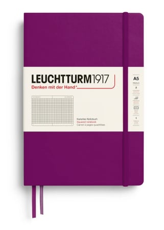 Brand - Caiet A5 Coperta Rigida Burgundy, Leuchtturm1917