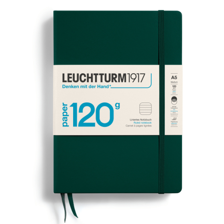 Liniat A5 - Caiet A5 Coperta Rigida Verde Padure 120 g, Leuchtturm1917