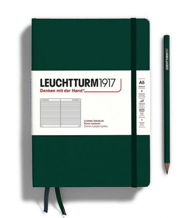 Caiet A5 Punctat Coperta. Rigida Verde Padure, Leuchtturm1917