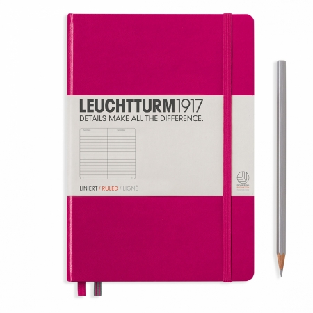 Leuchtturm1917 - Caiet A5 Liniat Coperta Rigida Magenta Leuchtturm1917