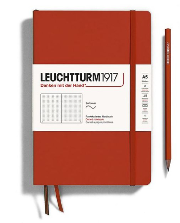 Coperta Flexibila - Caiet A5 Punctat Coperta. Flexibila Rosu Inchis, Leuchtturm1917