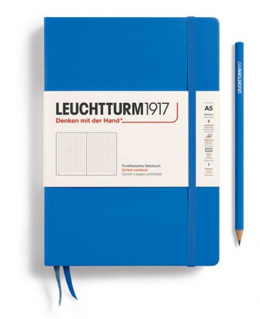 Back to School - CAIET A5 PUNCTAT COP. FLEXIBILA ALBASTRU CIEL LEUCHTTURM