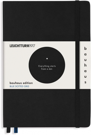 Agende nedatate, Notesuri - CAIET A5 PUNCTAT COP. RIGIDA NEGRU BAUHAUS LEUCHTTURM