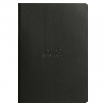 Rhodia - Caiet A5 Rhodia Rhodiarama Sewn Spine Black, Punctat