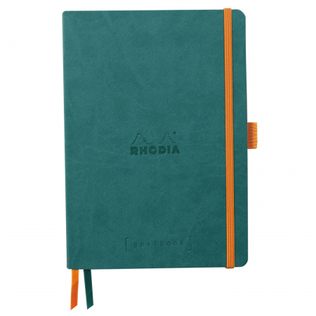 Back to School - Caiet A5 Rhodia softcover Goalbook Peacock dot, 240 pag