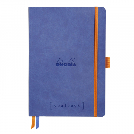 Back to School - Caiet A5 Rhodia softcover Goalbook Sapphire dot, 240 pag