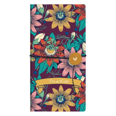 Caiete - Caiet Slim 9x18 cm Frida Kahlo Bordo Plain 80 pag 90g mp, Clairefontaine