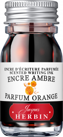 Calimari Cerneala - Calimara 10 ml Amber Parfum Orange, Jacques Herbin