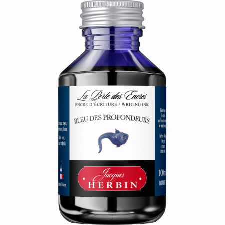 Jacques Herbin - Calimara 100 ml Writing The Pearl of Inks Bleu des Profondeurs, Jacques Herbin