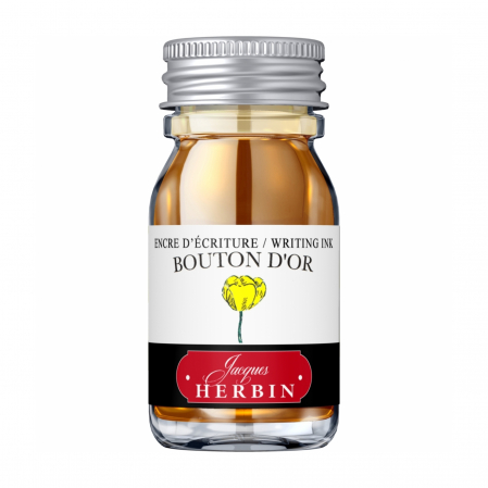 Calimari Cerneala - Calimara 10ml Writing The Pearl of Inks Bouton d'Or, Jacques Herbin