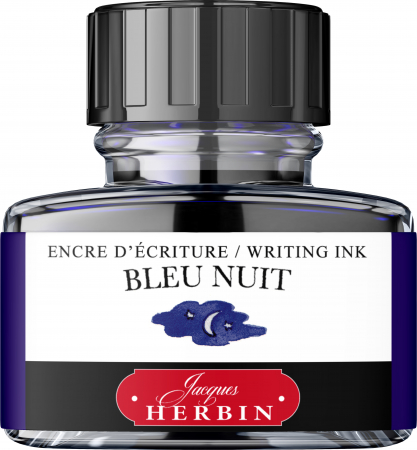 Jacques Herbin - Calimara 30 ml The Pearl of Inks Bleu Nuit, Jacques Herbin