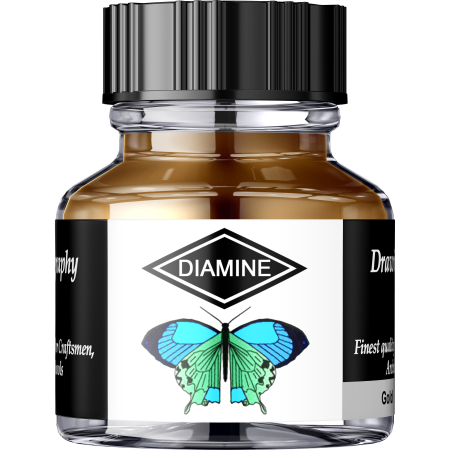 Brand - Calimara 30 ml Calligraphy - Gold Diamine