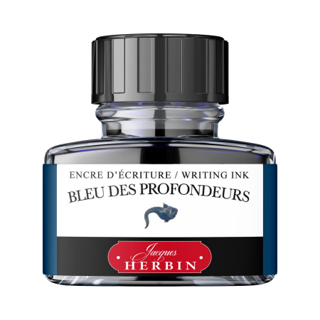 Jacques Herbin - Calimara 30 ml Writing The Pearl of Inks Bleu des Profondeurs, Jacques Herbin