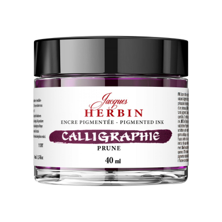 Fine Arts Calligraphy Pigmented 40 ml - Calimara 40 ml Fine Arts Pigmented Prune, Jacques Herbin