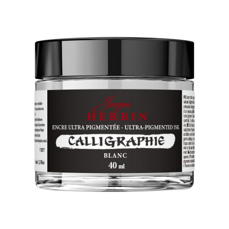 Consumabile - Calimara 40 ml Pigmented Blanc, Jacques Herbin