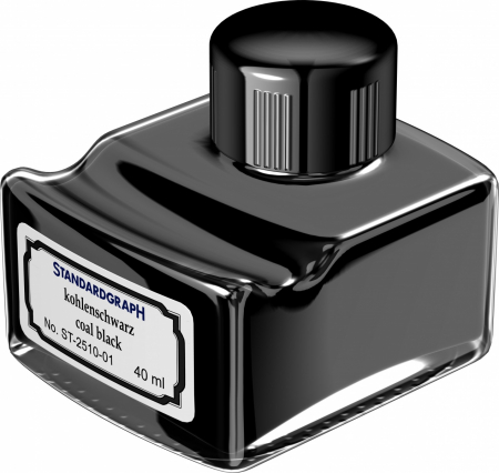 Calimari Cerneala - Calimara Antique Coal Black Permanent Mileo 40 ml Standardgraph