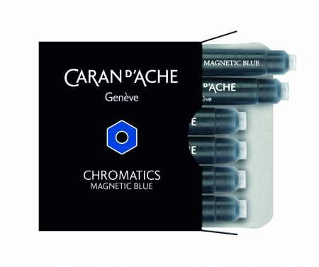 Caran d'Ache - Cartuse Cerneala Chromatics Magnetic Blue set 6 buc Caran d'Ache
