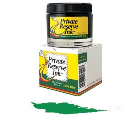 Private Reserve Ink - Calimara Cerneală Private Reserve Ink, 60ml Fast dry Sherwood Green