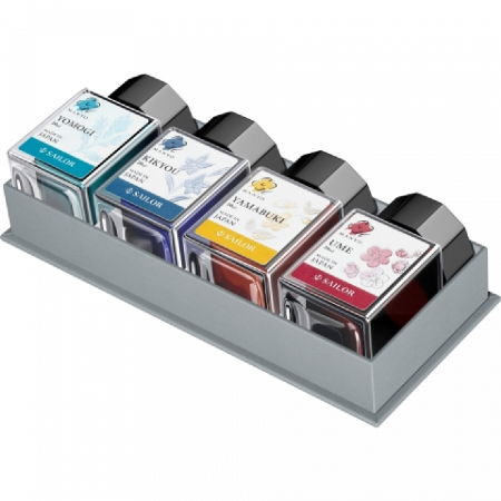 ​​​​​​​Set 4 Calimari 20 ml Sailor Manyo Yomogi Kikyou Yamabuki Ume [3]
