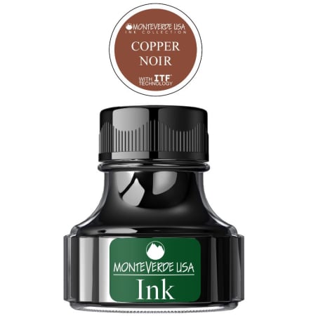 Cerneală permanenta-waterproof - Calimara Monteverde USA Noir 90 ml Copper Noir