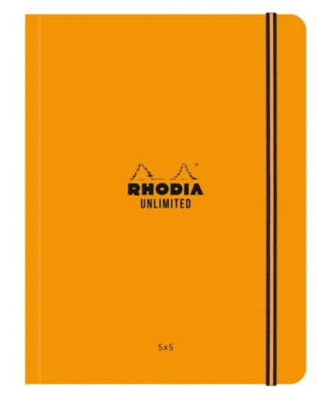 Notebook - Carnet nedatat A5+, 16 x 21 cm, 60 file, Rhodia Unlimited, Orange