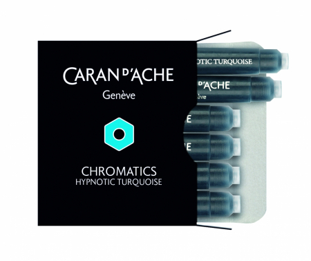 Caran d'Ache - Cartuse Cerneala Chromatics Hypnotic Turquoise set 6 buc Caran d'Ache