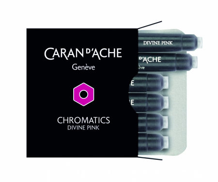 Caran d'Ache - Cartuse Cerneala Chromatics Divine Pink set 6 buc Caran d'Ache