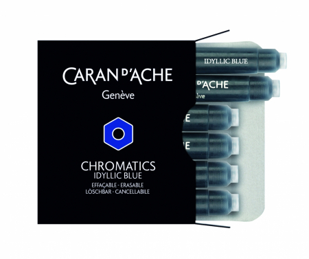 Caran d'Ache - Cartuse Cerneala Chromatics Idylic Blue set 6 buc Caran d'Ache