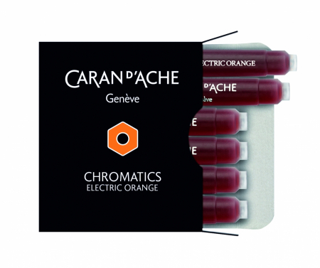 Caran d'Ache - Cartuse Cerneala Chromatics Electric Orange set 6 buc Caran d'Ache