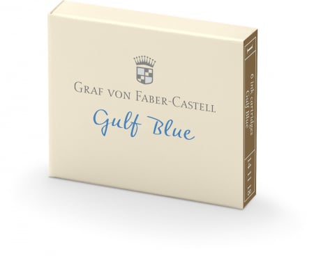 Cerneala GVFC - Cartuse Cerneala Gulf Blue 6 buc/cutie, Graf von Faber Castell