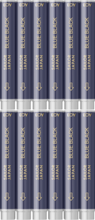Cartuse cerneala Jentle Blue Black set 12 buc, Sailor [5]