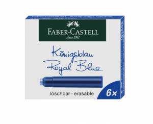 Cartuse Cerneala Mici Faber-Castell Albastru 6 buc/cutie