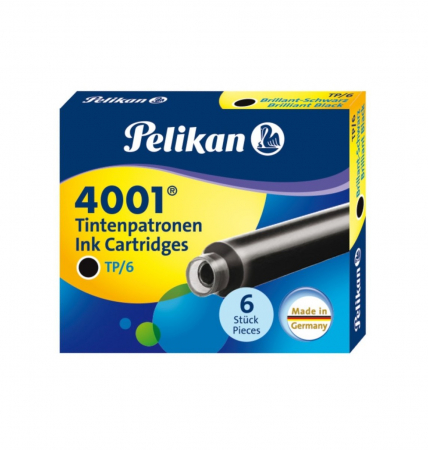 Cartuse Cerneala - Cartuse Cerneala PELIKAN 4001 Brillant Black set 6 buc