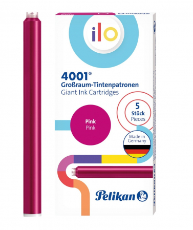 Cartuse Cerneala - Cartuse Cerneala PELIKAN 4001 ILO Roz set 5 buc