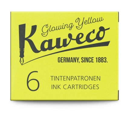 Consumabile Kaweco - Cartuse Cerneala set 6 buc Glowing Yellow, Kaweco