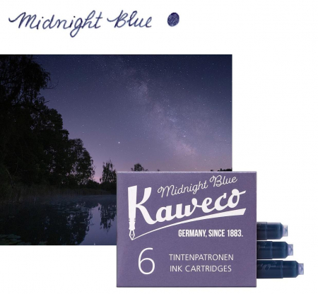 Cartuse cerneala set 6 buc Midnight Blue, Kaweco [3]
