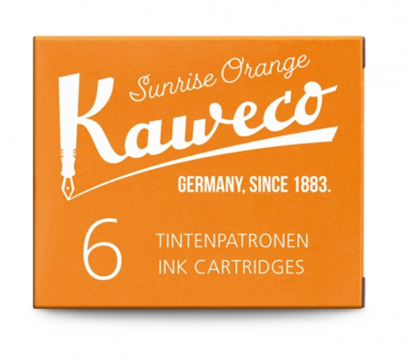 Cartuse cerneala set 6 buc Sunrise Orange, Kaweco