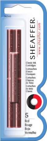 Cartuse Cerneala - Cartuse Cerneala Sheaffer Skrip Red Permanent set 5 buc