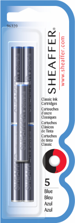Cartuse Cerneala - Cartuse Cerneala Skrip Classic Blue Permanent set 5 buc, Sheaffer