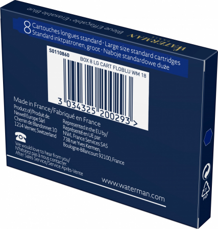 Cartuse Cerneala Serenity Blue set 8 buc, Waterman [1]
