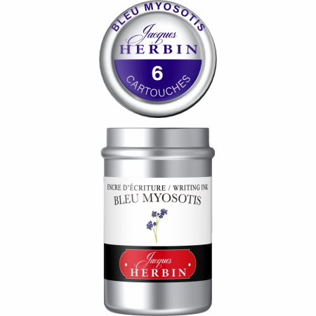 Cartuse Writing The Pearl of Inks Bleu Myosotis set 6 cart, Jacques Herbin [4]
