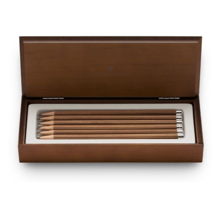 Creioane Grafit - Creioane Maro No. III In Cutie Lemn set 12 buc, Graf von Faber Castell