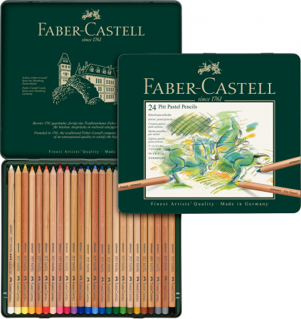 Creioane Pastel - CREIOANE PASTEL PITT 24 CULORI FABER-CASTELL