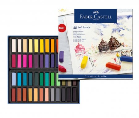 Creioane Pastel - CREIOANE PASTEL SOFT MINI 48 CULORI FABER-CASTELL