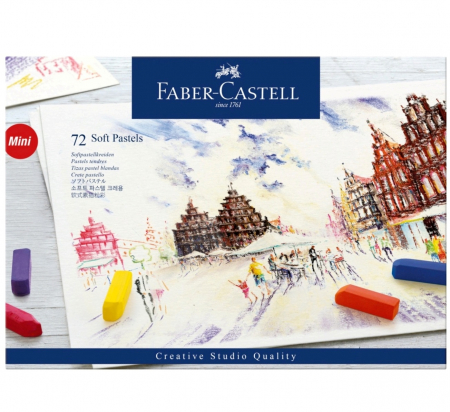 Creioane Pastel - CREIOANE PASTEL SOFT MINI 72 CULORI FABER-CASTELL