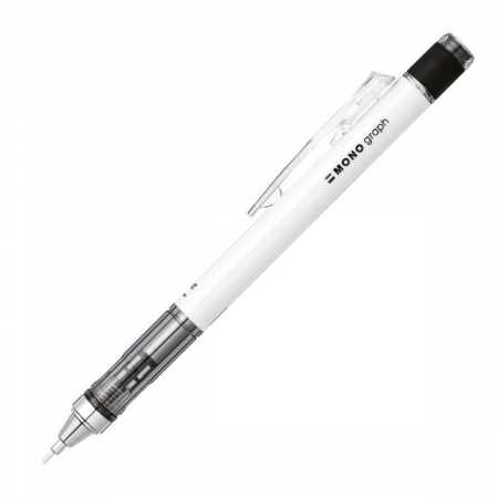 Creioane Mecanice - Creion mecanic 0.7 mm Mono Graph White, Tombow