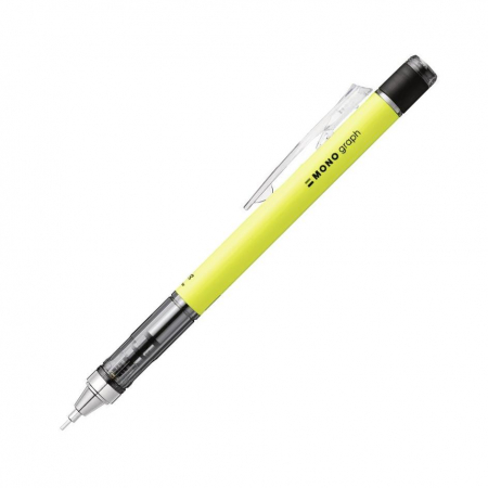 Creioane Mecanice - Creion mecanic 0.7 mm Mono Graph Neon Yellow, Tombow