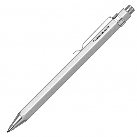Creioane Mecanice - Creion mecanic 2.0 mm Miniclip Silver CT, StandardGraph